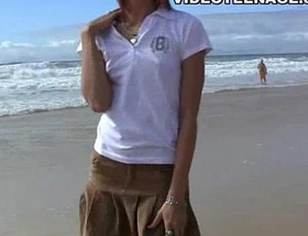 Sexy teen at beach