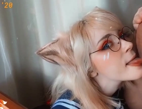 Sweetie fox blowjob dick neighbor and cum in mouth