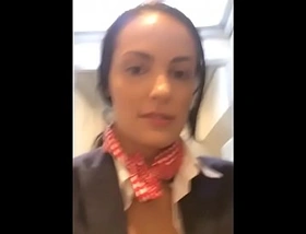 Flight attendant uses in-flight wifi to cam on camsoda