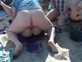Slutwife marion bareback gangbang on the beach in summer 2016
