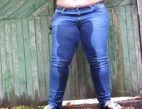 Golden showers and farting in public outdoors amateur fetish compilation from chic bbw with big booty and hairy pussy