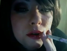 Bbw mistress tina snua smokes a cigarette in glasses