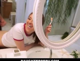 Teen step daughter fucked by dad while brushing teeth pov - maya kendrick