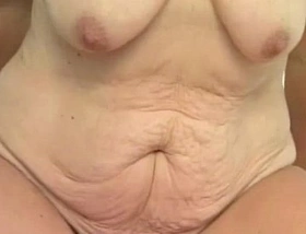 Hairy granny pussy filled with younger dick