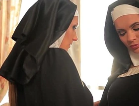 Beautiful nuns enjoying lesbian adventure