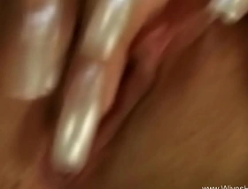 Wifey stares at you while masturbating to feel the moment
